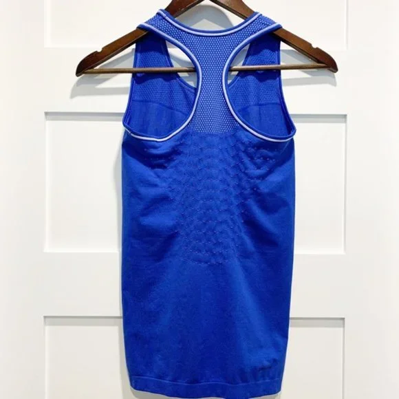 Nike Pro Blue Racer Back Vented Compression Tank - Picture 4 of 9